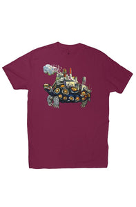 Fatbol Unisex Tee - Forest Stearns - "Turtle Factory" - Maroon