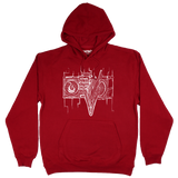 Fatbol Unisex Pullover Hoody "Stereo Death" - Red